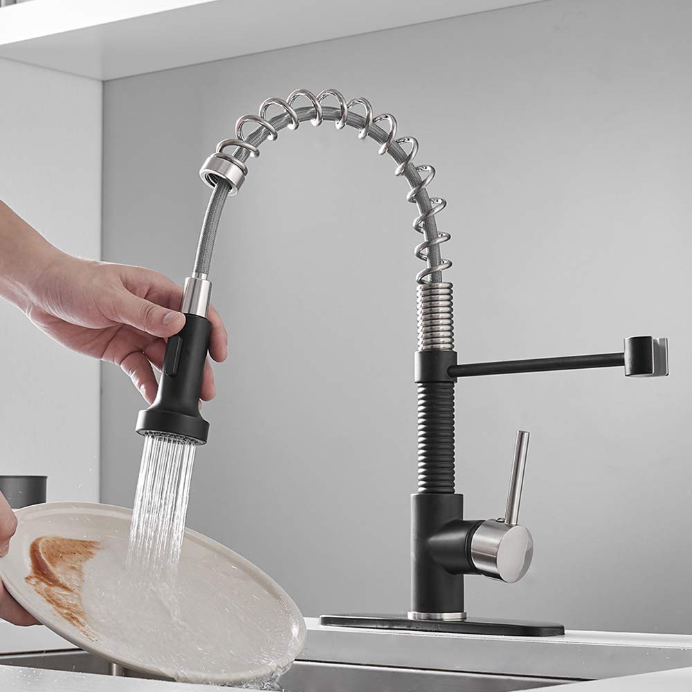 [TODAY ONLY]Brushed Nickel&Black Kitchen Faucets 65 (Reg. 100)