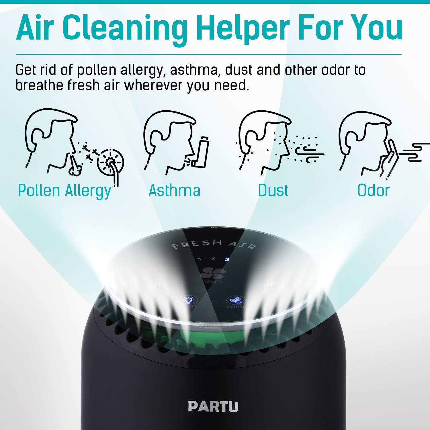 PARTU Air Purifier True HEPA Filter 54.39 (Reg. 79.99)
